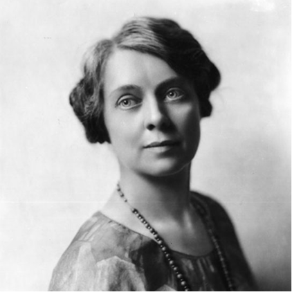 Black and white photo of a woman